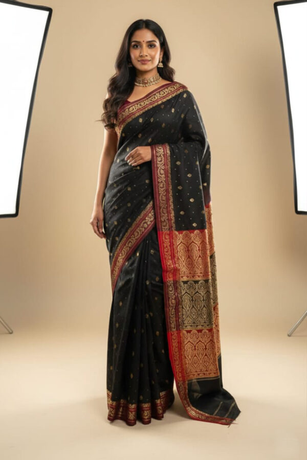 Indian Black Banarsi Saree